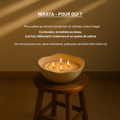 Bougie perlée - NIRAYA