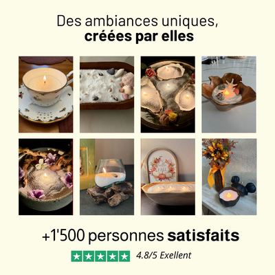 Bougie perlée - NIRAYA