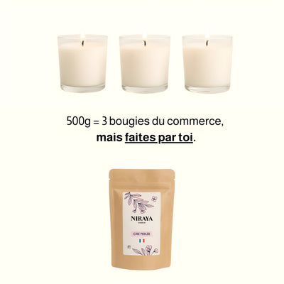 Bougie perlée - NIRAYA