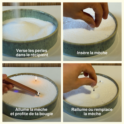 Bougie perlée - NIRAYA