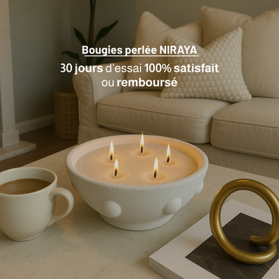 Bougie perlée - NIRAYA